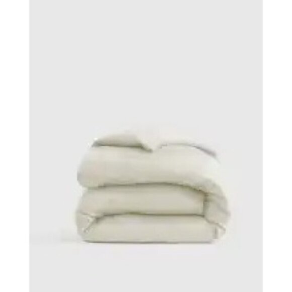 Quince 100% Organic Cotton Airy Gauze Duvet Cover 1PC Ivory King/Cal -NEW- - Picture 5 of 6